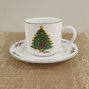 Panstone Christmas Cup and Saucer Set